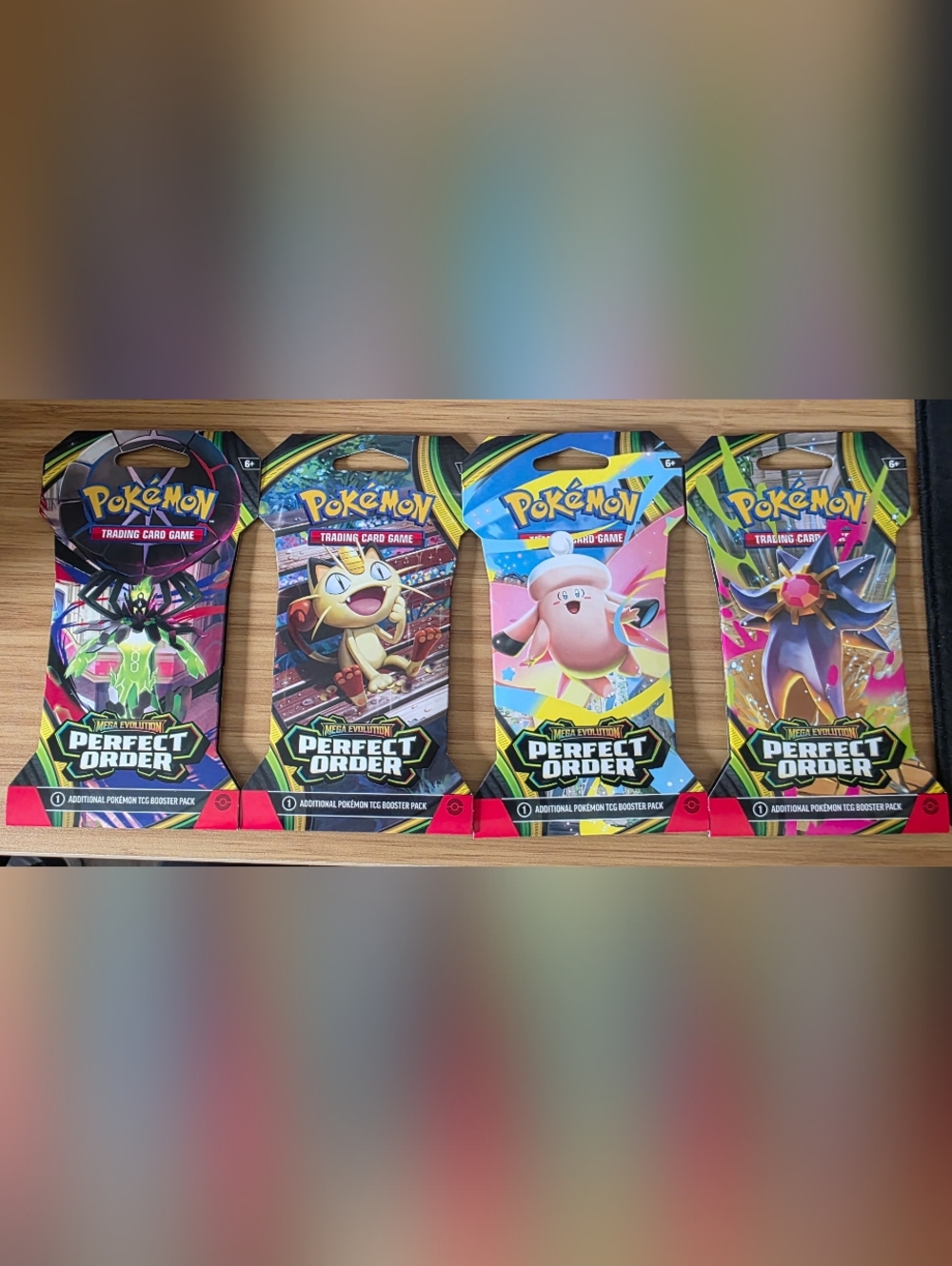 Pokemon Perfect Order Booster Packs - Pink, Yellow, Green, Blue